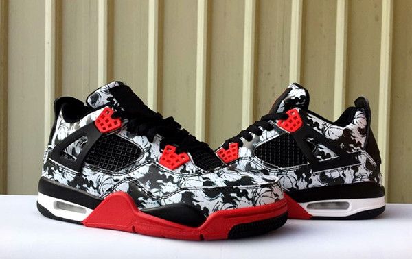 

Wholesale 4 IV men basketball shoes women 4s white black red sports outdoor trainers fashion sneakers high quality with box size 5.5-13