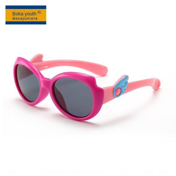 

2020 silicone sun children's silicone sun glasses cute fashion sunshade uv-proof sunglasses t1515, Blue