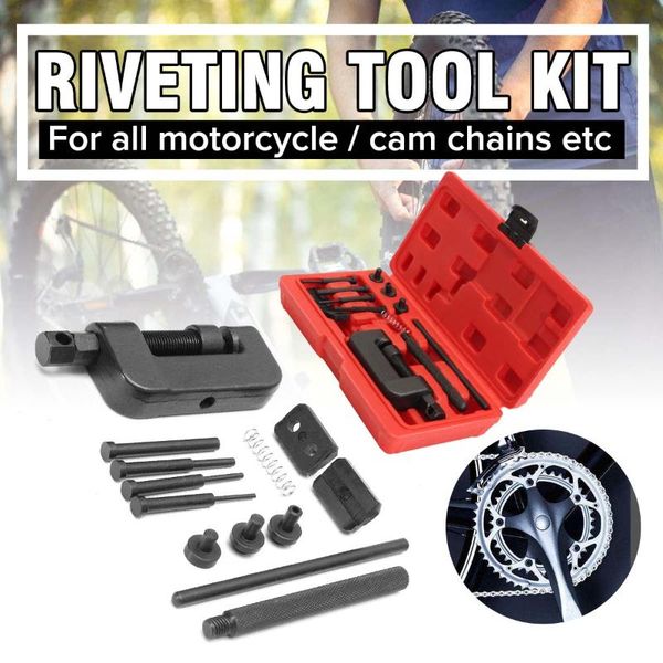 

motorcycle bike chain breaker splitter riveting tool repair tools set launches chain pin press handle motorbike chains riveter