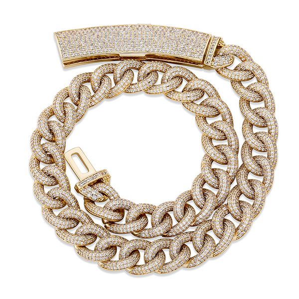 

hip hop cz stone paved bling iced out round cuban miami chokers necklaces for women men rapper jewelry drop shipping, Silver