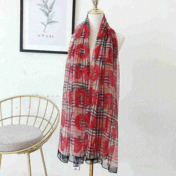 

2020 brand luxury women silk scarf summer designer flower long scarf label 190x135cm shawl silk letter scarves, Blue;gray