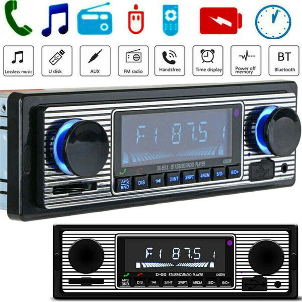 

in-dash 1 din car radio bluetooth stereo head unit mp3/usb/sd/ aux-in/ fm player