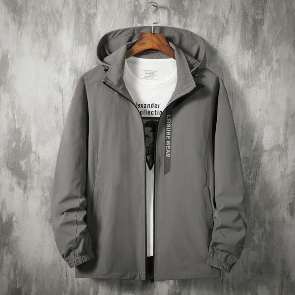 

2020 новый размер плюс 8xl 7xl 6xl высокое качество весной и осенью новый мужской пиджак моды капюшоном куртки вскользь мужчины одежды, Black;brown