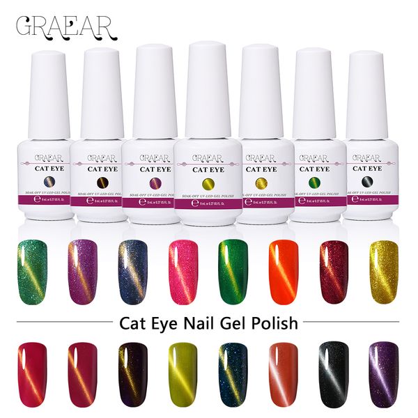 

2019 new 3d cat eyes nail polish aurora series 8ml varnish magnet nail art lacquer black base needed