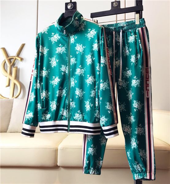 

mens tracksuit fashion designer+pants 2 piece sets solid color brand outfit suits 2019 tracksuits for mens, Gray