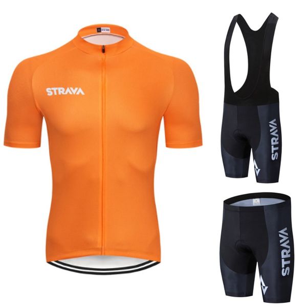 

strava 2019 pro wielertrui set neon groene mtb racing fiets kleding zomer mountain fiets kleding fietsen set fietskleding, Black;blue