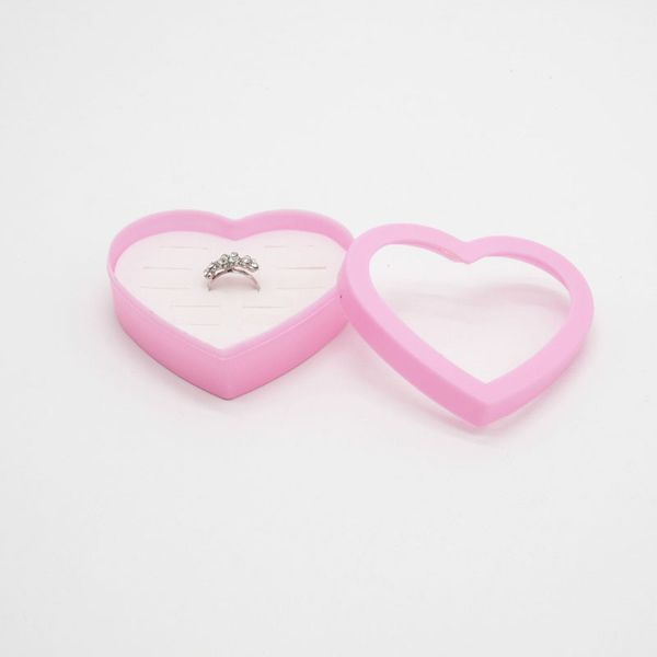

heart shaped розовые подарочные коробки для 12pcs кольца перста ювелирных изделий пакет коробки кольца дисплей для хранения коробки