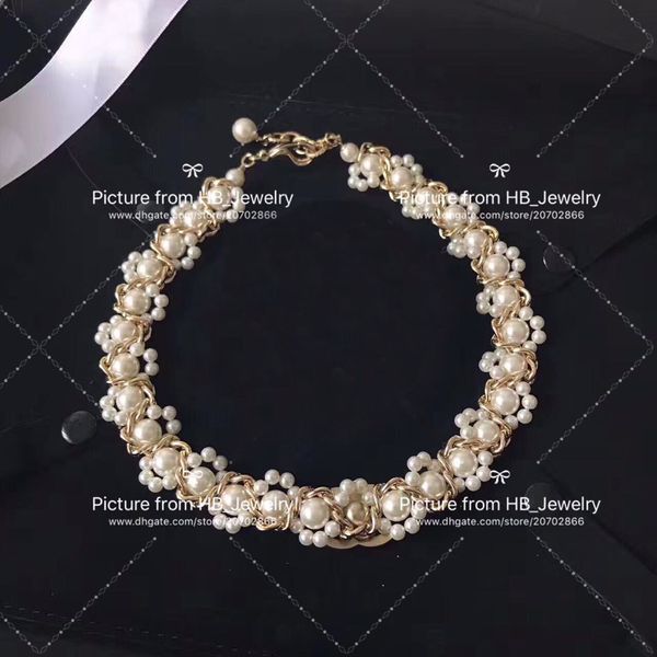 

popular fashion brand pearl necklace bracelets for lady design women party wedding lovers gift luxury jewelry for bride with box, Silver