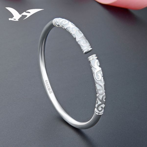 

fashion jewelry sterling silver bracelets high-end adjustable bangles sterling silver jewelry gifts for women bracelets bangles, Black