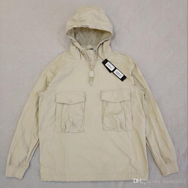 

19ss 639f2 ghost piece smock anorak cotton nylon tela pullover jacket men women coats fashion outerwear hflsjk349258g, Black;brown