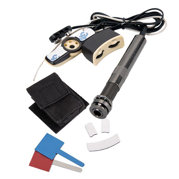

acoustic folk guitar soundhole piezo pickup preamp with endpin plug