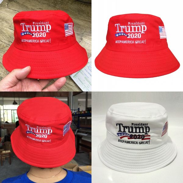 

american general election bucket hats president trump 2020 keep america great caps cotton material round cap fashion 8 8dk l1