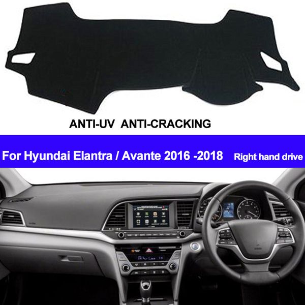 

taijs for elantra 2016 2017 2018 dash mat right hand car dashboard cover right hand drive sun shade carpet car styling