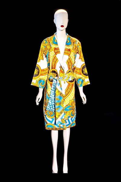 

ла-шелковые халаты купе де дье с роскошным барокко жаккардовые домашний халат барокко медуза печать дизайнер вывесок халатах, домашний отель