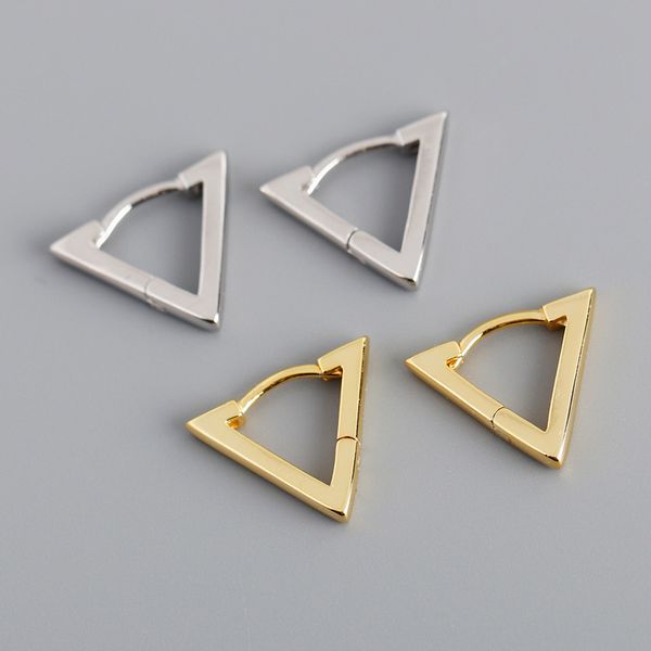 

triangle hoop earrings, Golden;silver