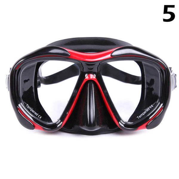 

swimming goggles tempered glass wide view anti-fog snorkel mask ed-shipping