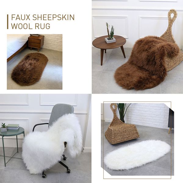 

wool carpet ellipse home carpet floor fluffy rugs multicolored 180x100cm chair living room mat decoration bedroom