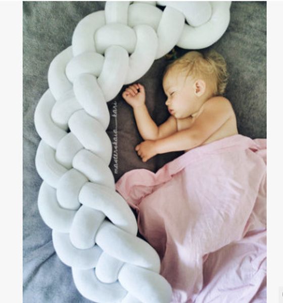 Ins Newborn Kids Bed Fence 2 2m Infant Kids Braid Twist Weaving