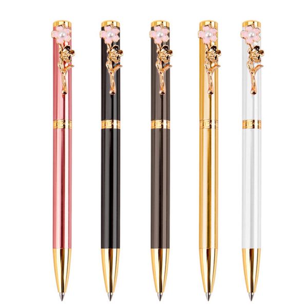 

new creative peach blossom gel pens fashion pens for school office stationery elegant women girl gift