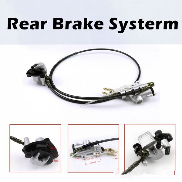 

atv quad rear brake assembly master cylinder caliper for go karts 50cc 90cc 110cc 125cc coolster kazuma tubing length 1550mm