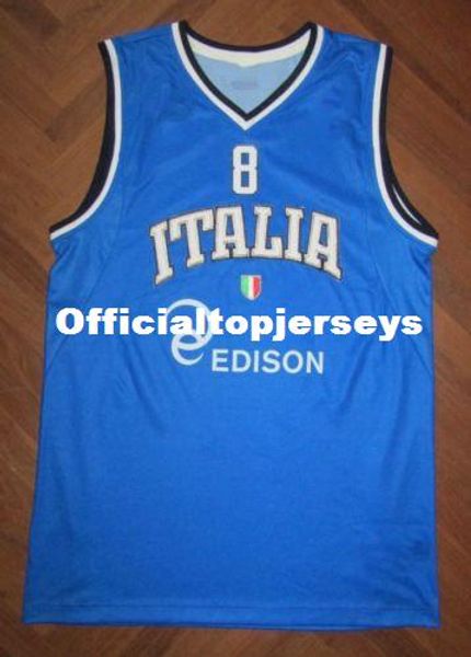 

#8 danilo gallinari italia team basketball jersey all size embroidery stitched customize any name and name xs-6xl vest jerseys ncaa, Black;blue
