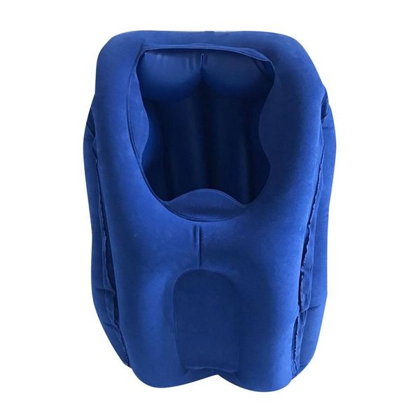 

inflatable sleep pillow pvc flocking pillow inflatable aviation travel pvc