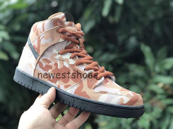 

Mens SB Dunk High Beige Камуфляж Desert Мужские женские баскетбольные кроссовки Pro Bota Triple Black Pre