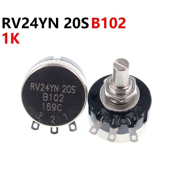 

single turn carbon film potentiometer rv24yn20s b102 1k adjustable resistor