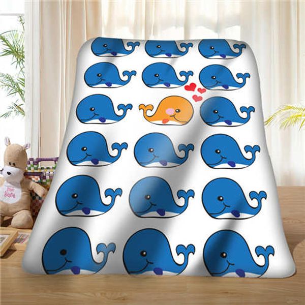 

custom cartoon sharke (1) blanket soft fleece diy your picture decoration bedroom sofa multi size#929-02-002-18