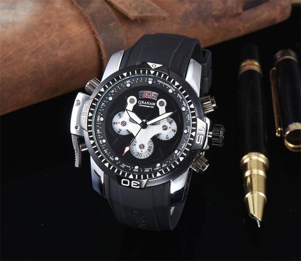 

3a mens watches leather royal oak quartz men watches dz watch luxury watch brand tag wristwatches chronograph watch all subdials work, Slivery;brown