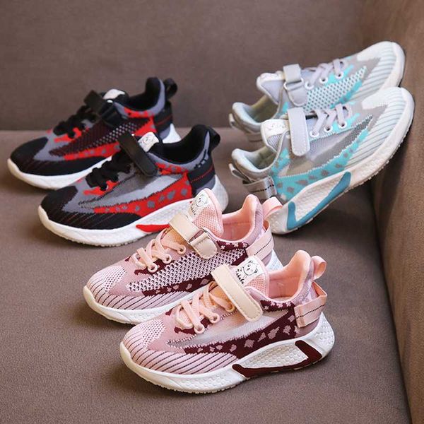 

2020 boys running casual shoes autumn new fashion little girl children breathable woven fabric sprots for student d06103, Black