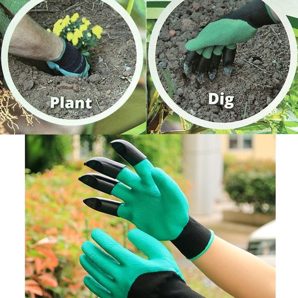 

garden genie gloves with 8 claws built in claws make gardening fun easy digging planting gloves waterproof resistant to thorns