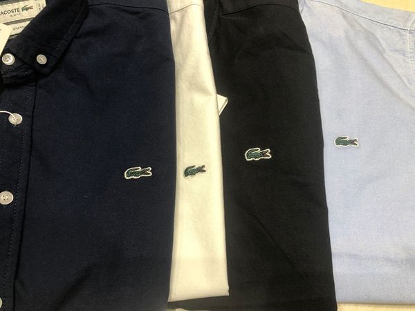 

lacosteyes mens polo shirt crocodile designer polo shirt luxury crocodile embroidery 20ss new shirt trend oxford t shirts, White;black