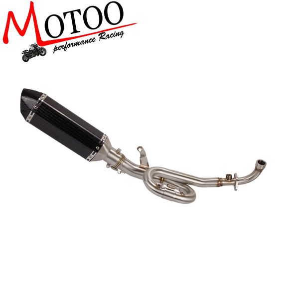 

motorcycle full exhaust system loop muffler for z125 z 125 pro 2016-2018 with muffler middle pipe slip-on front pipe