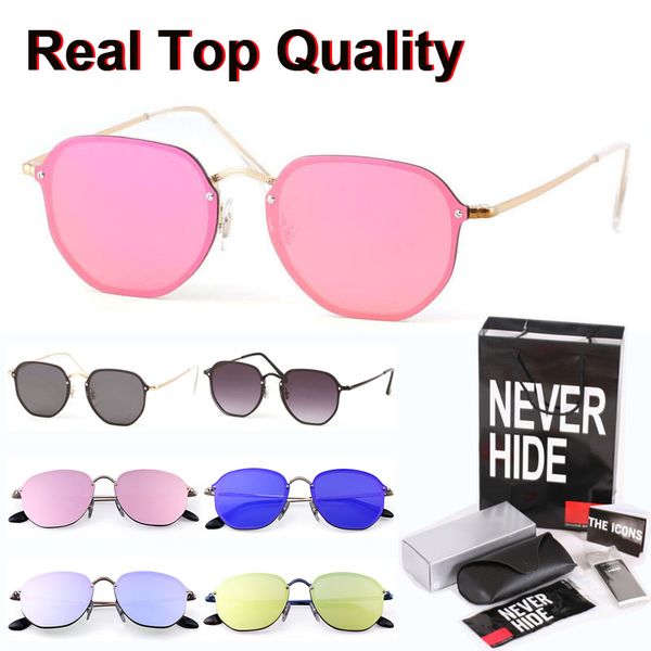 

new style 3579 hexagon brand sunglasses women men classic vintage sport sun glasses oculos de sol with original box, accessories, everything, White;black