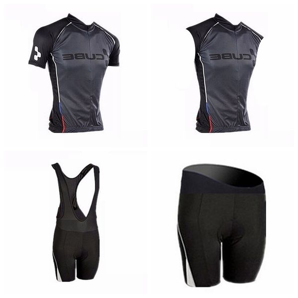 

cube cycling short sleeves jersey (bib) shorts sleeveless vest sets the latest summer mountain bike outdoor comfort ropa ciclismo a41323, Black;red