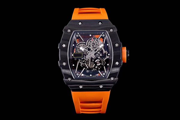 

kv factory new super - made carbon fiber watch waterproof designer watches luxury mens watches luxury designer brand automatic me, Slivery;brown