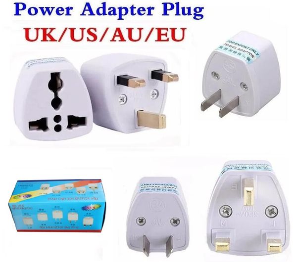 Adaptadores de alimentação AC UK Au UE Plug Adapter Conversor EUA Adaptador Universal Conector Plugues