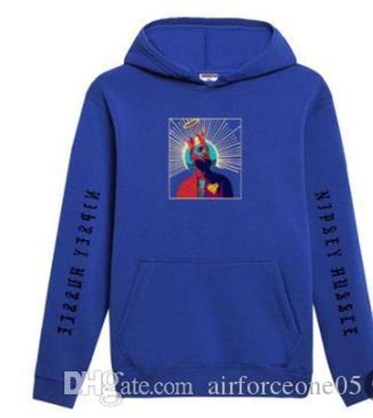 

mens r.i.p nipsey hussle hoodies spring autumn fleece rap hiphop casual sweatshirts, Black