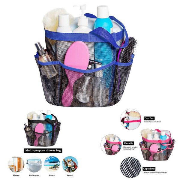 

packable mesh shower storage bath baskets caddy bathroom carry tote toiletry bath organizer