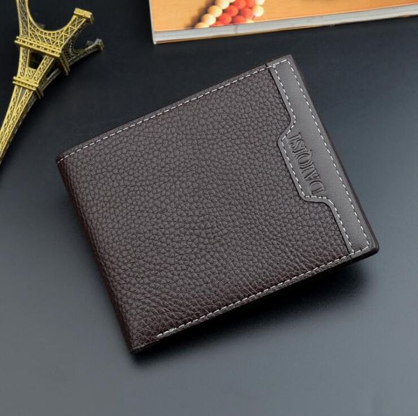 

factory sales men handbag soft leather long wallet card capacity business mens wallets fashion stitching folding leathers purse, Red;black