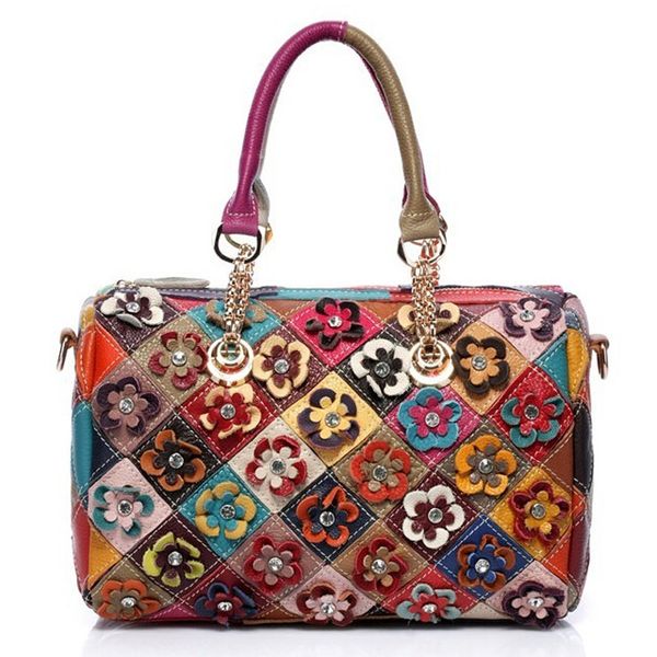 

fashion women handbags genuine leather totes bags mosaic braccialini with fashion trend casual dimensional personality handbag