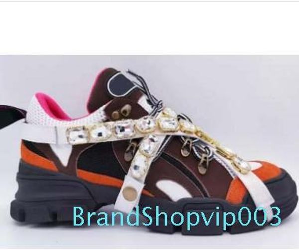 

hococal flashtrek designer shoes with removable crystals mens sneaker fashion designer womens shoes casual sneakers size 35-45, Black