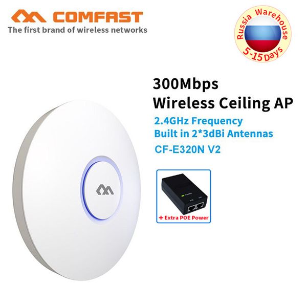 

comfast wireless ap wifi router 300mbps ceiling ap 802.11b/g/n indoor 48v poe open ddwrt access point built-in antenna wif