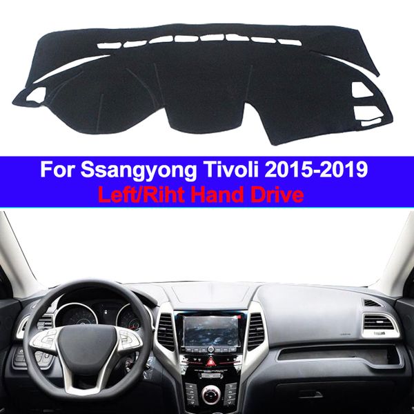 

car dashboard cover dashmat carpet dash mat 2 layers cape for ssangyong tivoli 2015 - 2019 sunshade anti-dirty 2016 2017 2018