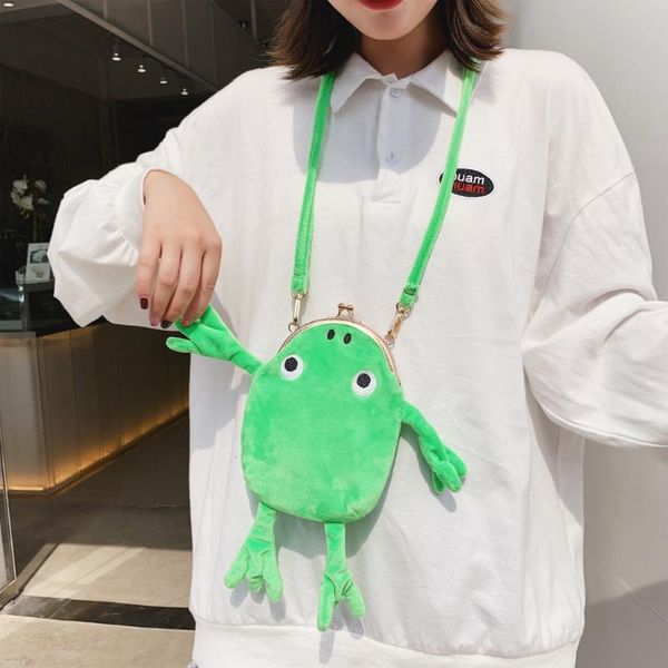 

women's fashion cute and funny plush fabric animal bag shoulder bag casual