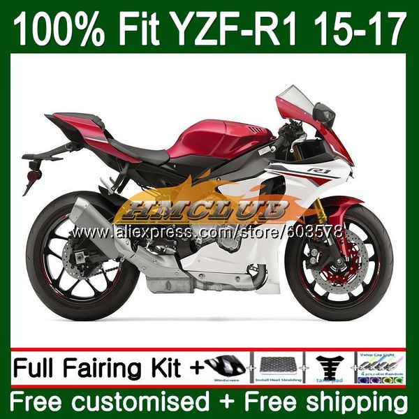 

injection for yzf-r1 yzf 1000 r1 2015 2016 2017 127cl.19 yzf-1000 yzf r 1 yzf1000 yzfr1 15 16 17 red white oem fairing, Black