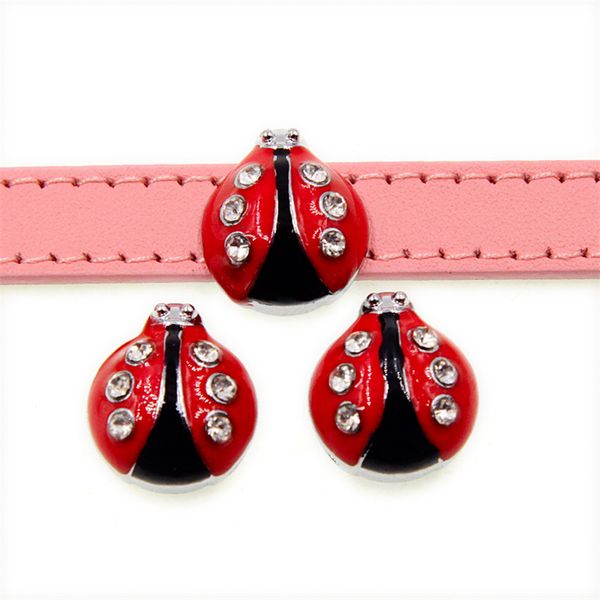 

2019 new crystal slide charms rhinestone insect sliders for 10mm bracelet wristband diy jewelry making, Bronze;silver