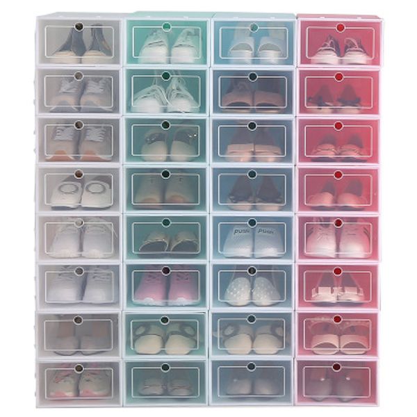 

6pcs/set shoe box shoe cabinet multifunctional thickened and flipped shoe receiving box transparent drawer storage cabinet dlh286
