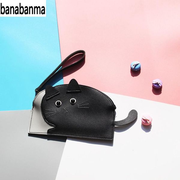 

banabanma cute wallet cartoon purse mini women wallets portable coin purse handbag wallets and purses bags for women 2018 zk30, Red;black